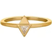 Cai Ring 925/- Sterling Silber Zirkonia Glänzend CAI Gelb