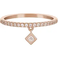 Cai Ring 925/- Sterling Silber Zirkonia weiß Glänzend CAI Rot