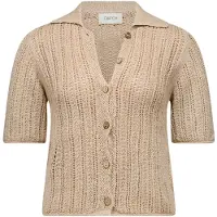 Cartoon Sommer-Strickjacke mit Knopfleiste in Pearl Vanila | Gr.: 38
