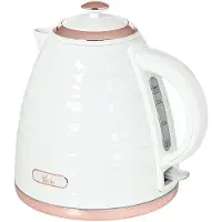 HOMCOM Wasserkocher 1,7 L, 2200W, Kabellos, BPA-Frei mit Kalkfilter