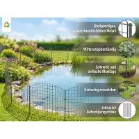 Prestige Home Living Outdoor Teichzaun Oberbogen - ca. 390 x 78,5 cm - Anthrazit