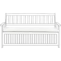 Beliani Auflage für Gartenbank Cremeweiß Stoff mit Befestigung Reißverschluss Einfarbig UV-Beständig Outdoor Gartenausstattung Dickes Sitzkissen