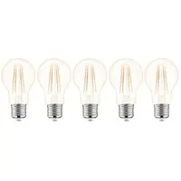 Led's Light LED-Glühlampen-Set Filament - Klassisch A60 E27 7W 806lm 2700K Klar - 5 Stück LEDs Light