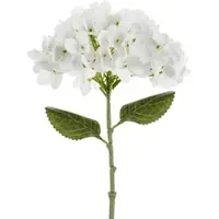 Party Deco 24x Künstliche Blume - Hortensie, 35 cm, weiß
