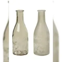 Boltze Vase Blumenvase Blumen Frühling Frühlingsboten Glas klar/Milchglas