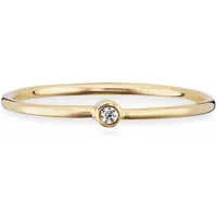 Cai Ring 925/- Sterling Silber Zirkonia weiß vergoldet Gelb