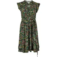 Apricot Druckkleid "Geblümtes Minikleid" 2 tlg. mit Rüschen