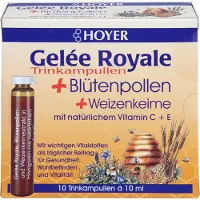 HOYER Gelee Royale+Blütenpollen+Weizenk.Trinkamp. 10x10 ml Trinkampullen