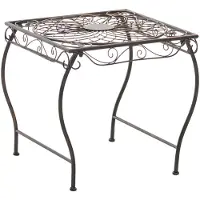 CLP Gartentisch aus Eisen Zarina Beistelltisch im Jugendstil für Terrasse und Balkon bronze