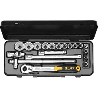 Elora Steckschlüssel-Satz 1/2", Sechskant, 19-teilig 10-32 mm, -771-LINDMU