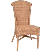 MiaMöbel Esszimmerstuhl 46x95x64 cm Landhausstil Rattan Honig