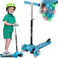 Evo Adjustable Tricycle Scooter für Kinder Light Up Mini Cruiser Blue Luminous Wheels