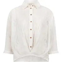 Cartoon Klassische Bluse "Oversize-Bluse mit Kragen", Damen, Gr. 38, weiß (rohweiß), Obermaterial: 77% Viskose CV. 23% Polyamid PA., Blusen Klassische Bluse