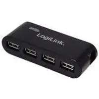 Logilink USB 2.0 Hub 4-Port mit Netzteil schwarz