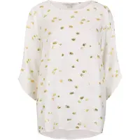 Apricot Shirtbluse "Oversize-Top", Damen, Gr. XS (34), weiß, gewebt, Obermaterial: 80% Viskose CV. 20% Nylon NY., bedruckt, Knopf, Blusen Shirtbluse, mit Goldfolien-Print