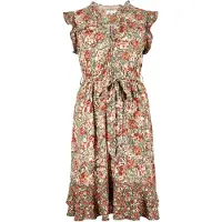 Apricot Minikleid "Geblümtes Minikleid" 2 tlg. mit Rüschen