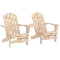 vidaXL Adirondack-Gartenstühle mit Tisch Massivholz Tanne