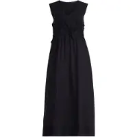 Betty Barclay Midikleid "Midikleid mit V-Ausschnitt", Damen, Gr. 40, EURO, blau (dunkelblau), Obermaterial: 69% Baumwolle CO. 29% Polyamid PA. 2% Elasthan EL., Kleider Midikleid