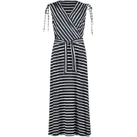 Betty Barclay Jerseykleid "Jerseykleid ohne Arm", Damen, Gr. 40, EURO, blau (dunkelblau, weiß), Obermaterial: 95% Viskose CV. 5% Elasthan EL., Kleider Jerseykleid
