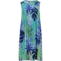 Betty Barclay Plisseekleid ohne Arm in Blau/Grün | Gr.: 48