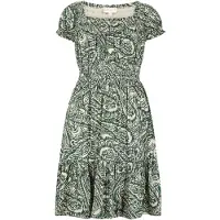 Apricot Minikleid "Paisley-Milchmädchen-Minikleid" mit Smokdetails