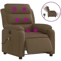 Syfax Massagesessel Elektrisch Braun Stoff
