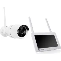 Smartwares Kabelloses CCTV-Kamera-Kit, 2K-Videoauflösung – 7-Zoll-Touchscreen