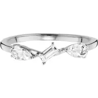 Cai Ring 925/- Sterling Silber Weißtopas weiß Glänzend 0,613ct Weiß