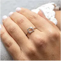 Cai Ring 925/- Sterling Silber Zirkonia weiß rhodiniert Weiß