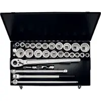 Elora Steckschlüssel-Satz 3/4", zwölfkant, 32-teilig mm+af, -770-S22 MAZ