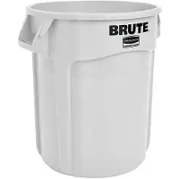 BRB-Lagertechnik Kunststofftonne 76 Liter, ØxH 495x580 mm, weiß, lebensmittelecht, temperaturbeständig von -30 °C bis +60 °C