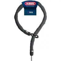 ABUS Einsteckkette ADAPTOR CHAIN Superior 7KS passend zum Rahmenschloss oder zur Alarmbox 2.0 - 7 mm starke Stahlkette mit ovalem Loop - Fahrradschloss für Fahrrad und E-Bike - Länge 130 cm, schwarz