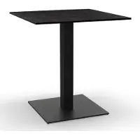 BIG Möbel Bistrotisch HPL Compact Premium | 80x80 cm Dunkler Schiefer | Gusseisen-Gestell 50x50 cm