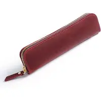 OEM Wijnrodes Lederen Etui mit 4 Schlaufen und Reißverschluss