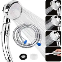 OEM Wasserbesparende Regendusche mit Duscharmaturen, 3 Heizstrahlarten und 2 Metern Schlauchlänge, Hochdruck-WC-Dusche für Bad und Gesundheitsbereich