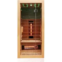 Dewello Infrarotkabine Infrarotsauna MILTON 90cm x 90cm inkl. Vollspektrumstrahler, Bodenstrahler