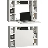 VCM Computertisch hängend | Klapptisch | Wandschreibtisch | Maße ca. H. 60 x B. 90 x T. 20 cm | Schreibtisch - Wandila