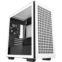 DeepCool CH370 WH, Mini Tower, PC, Weiß, micro ATX, Mini-ITX, ABS, Stahl, Gehärtetes Glas, Multi