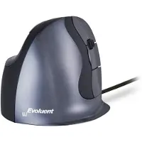 Evoluent D Small, rechts, Vertikale Ausführung, Laser, USB Typ-A, 3200 DPI, Schwarz