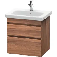 Duravit DuraStyle Waschtischunterschrank wandhängend 6480, 2 Schubkästen, 580mm, für DuraStyle, DS648007979, Farbe: Nussbaum Natur Dekor