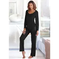 LASCANA Pyjama Set, 2 tlg. mit Details aus Spitze