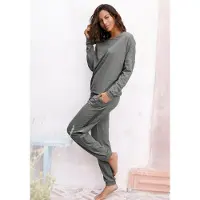 Vivance Pyjama Set, 2 tlg. mit aufgesetzten Seitenstreifen
