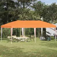 vidaXL Möbel Pop-up Partyzelt 575 x 290 x 245 cm OrangePavillons & Partyzelte - Pavillons & Partyzelte c6618