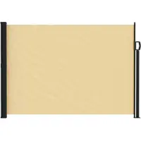 vidaXL Ausziehbares Seitenmarkise Sand 500 x 140 cm Polyester
