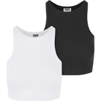 Urban Classics Muskelshirt "Ladies Organic Cropped Rib Top 2-Pack" 1