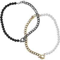 Urban Classics Schnürsenkel "Unisex Half Pearl Exchangable Necklace 2-Pack"