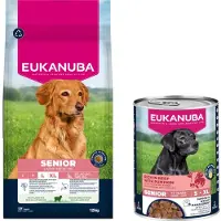 Eukanuba Senior Large Trockenfutter für Hunde, Lamm und Reis, 12 kg