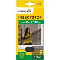 SCHELLENBERG Fliegengitter für Fenster, Insektenschutz mit Befestigung, ohne bohren, 150 x 180 cm, anthrazit, 20409