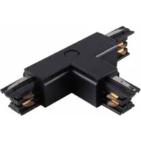 Eko-Light 3‑Phasen Stromschienen‑Verbinder T‑Form schwarz TRACK