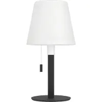 Eglo Design-Tischleuchte Montapalma Schwarz mit weißem Kegel